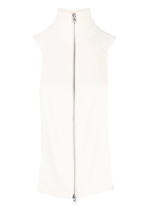 Veronica Beard high-neck cashmere knitted top - Neutrals