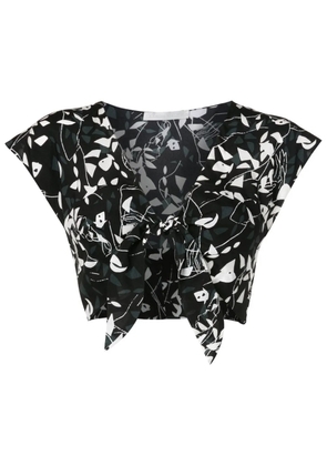 Clube Bossa front-tied top - Black