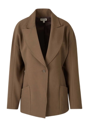 STAUD peak-lapel single-breasted blazer - Brown