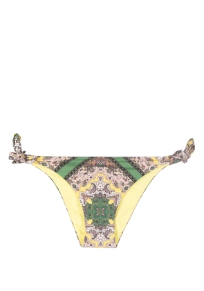 TWINSET paisley-print bikini bottoms - Green