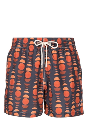 Arrels Barcelona graphic-print swim shorts - Grey
