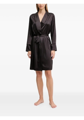 Emporio Armani satin loungewear robe - Black