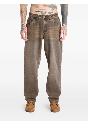 dime relaxed wide-leg trousers - Brown