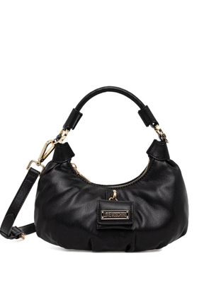 Love Moschino logo-plaque shoulder bag - Black