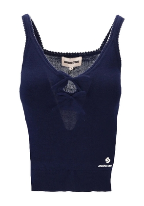 SHUSHU/TONG sleeveless knitted tank top - Blue