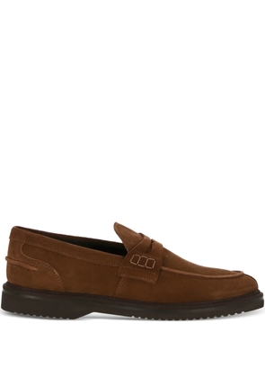 Ortigni leather brown loafers