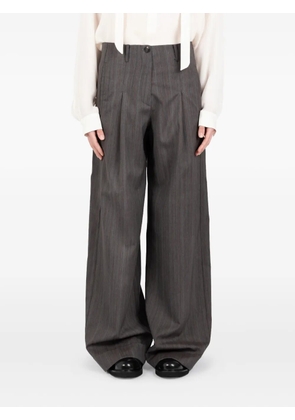 Société Anonyme pinstripe pleated trousers - Grey