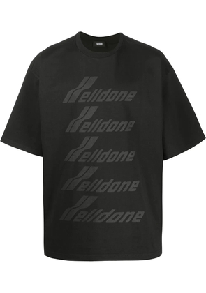 We11done oversized logo-print T-shirt - Black