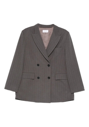 THE NINA STUDIO Jessy pinstripe double-breasted blazer - Grey