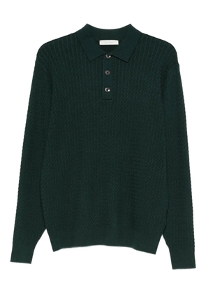 DIKTAT cable-knit polo shirt - Green