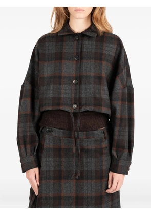Société Anonyme checked wool jacket - Grey