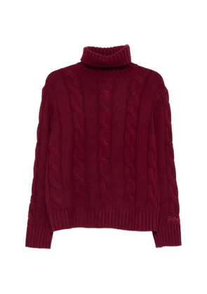 MC2 Saint Barth Fantine cable-knit roll-neck sweater - Red