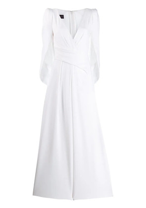 Talbot Runhof cut-out detail jumpsuit - White