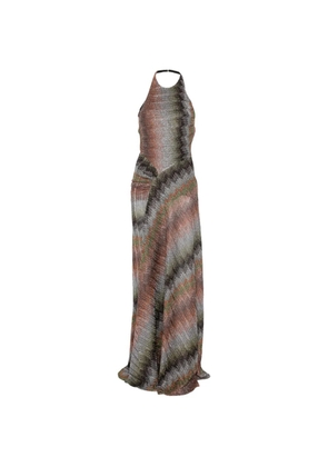 Missoni halter patterned maxi dress - Brown