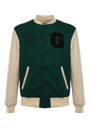 Giuliano Galiano leather-sleeve jacket - Green