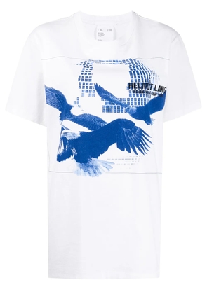 Helmut Lang eagle print T-shirt - VO2 CHALK WHITE