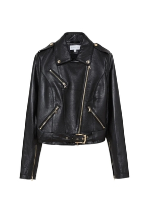 Patrizia Pepe long sleeve biker jacket - Black