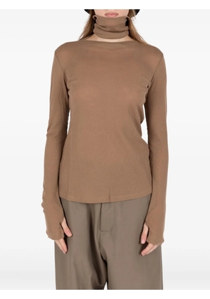 Société Anonyme D-skin ribbed T-shirt - Brown