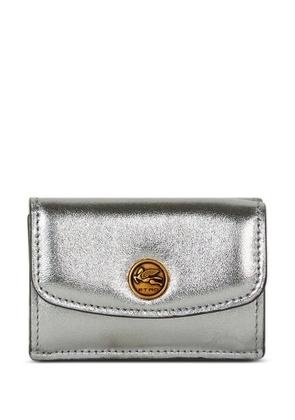 ETRO laminated leather coin purse - Silver