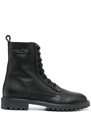 Philipp Plein lace-up leather boots - Black