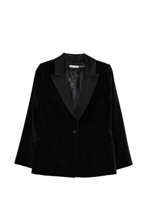 alice + olivia Silas velvet shawl-collar blazer - Black