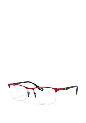 Ray-Ban half-rim logo-detail glasses - Red