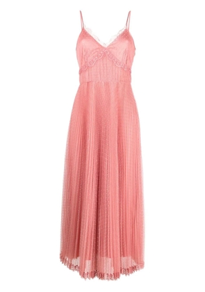 TWINSET pleated lace dress - Pink