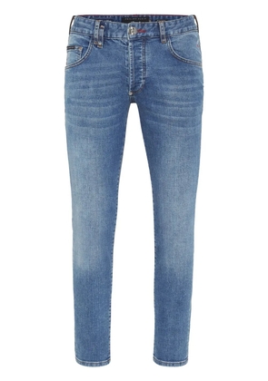 Philipp Plein Skull mid-rise skinny jeans - Blue