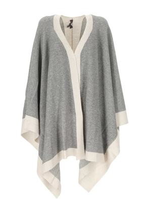 Lorena Antoniazzi V-neck colourblock cape - Grey