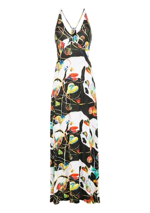 Amir Slama graphic heart-print maxi dress - Black