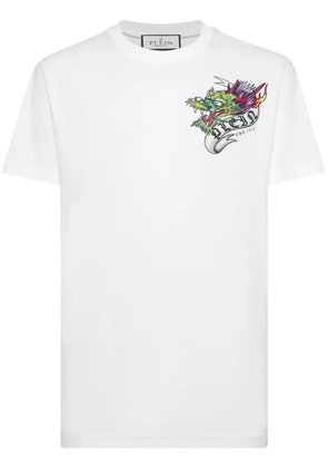 Philipp Plein Tattoo-print cotton T-shirt - White