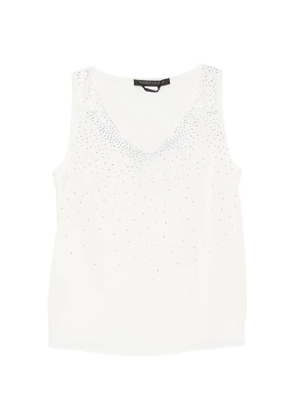 Marina Rinaldi Mrpascia embellished V-neck top - Neutrals