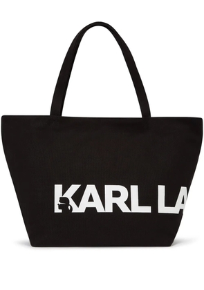 Karl Lagerfeld K/Essential oversized-logo tote bag - Black