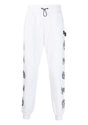 Philipp Plein paisley-print logo-patch track pants - White