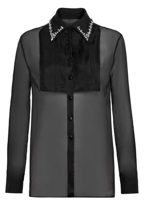 Philipp Plein embellished long-sleeve shirt - Black