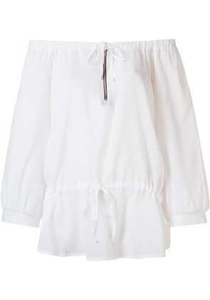 Amir Slama off-shoulder long-sleeve blouse - White