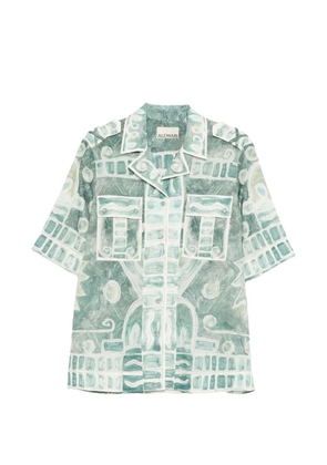 ALEMAIS pocket print top - Green