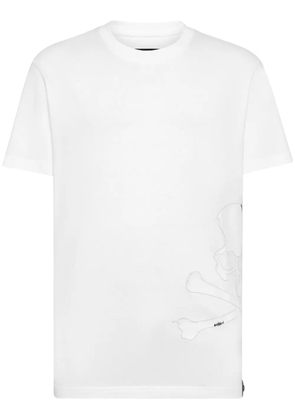 Philipp Plein Skull&Bones-print cotton T-shirt - White