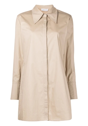 ANINE BING Tiffany cotton shirt dress - Neutrals