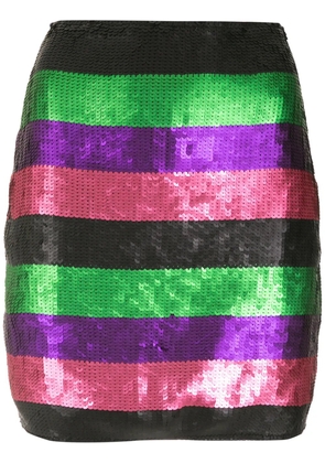 Amir Slama sequin striped skirt - Multicolour