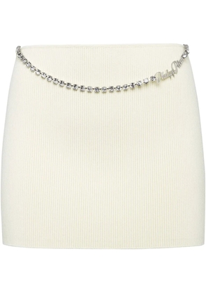 Philipp Plein Signature mini skirt - White