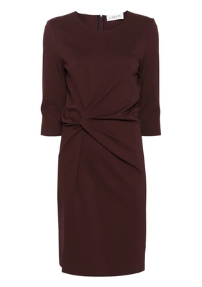 Lanvin twist-detail midi dress - Red