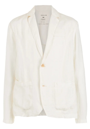 Osklen single-breasted linen blazer - White