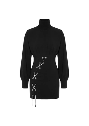 HAMZA long-sleeve cocktail dress - Black
