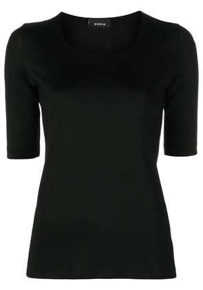 Akris fitted short-sleeve knit top - Black