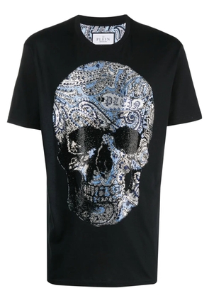 Philipp Plein paisley skull round neck T-shirt - Black
