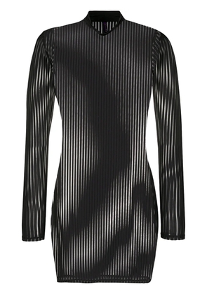 Maison Close striped sheer dress - Black