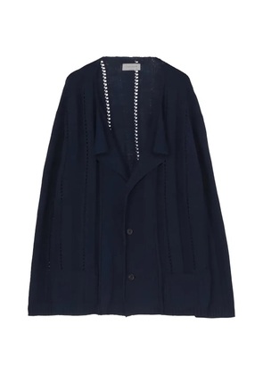 Yohji Yamamoto openwork cardigan - Blue