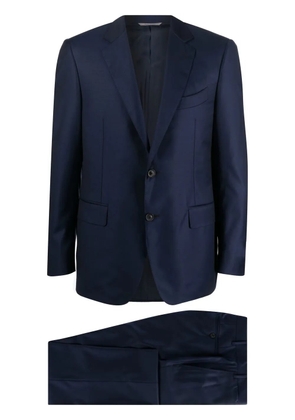 Canali logo-patch single-breasted suit - Blue