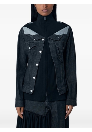 Yohji Yamamoto contrast-panel denim jacket - Black